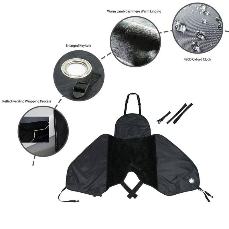 Universelle Beinabdeckung, Schürzenabdeckung, Rollerschürze, wasserdichte Beinabdeckung, Winddichter Winter, Warmer Beinschutz für Elektrorollerautos (Black) von Fydun