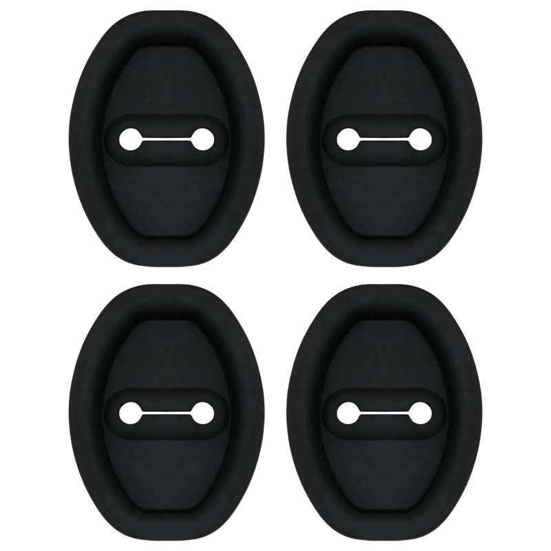 4pcs Lock Latch Protective Cover Silicone Car Door Latch Protective Cover Silent Shock Absorbing Pad Car Door Lock Protector von Fyearfly