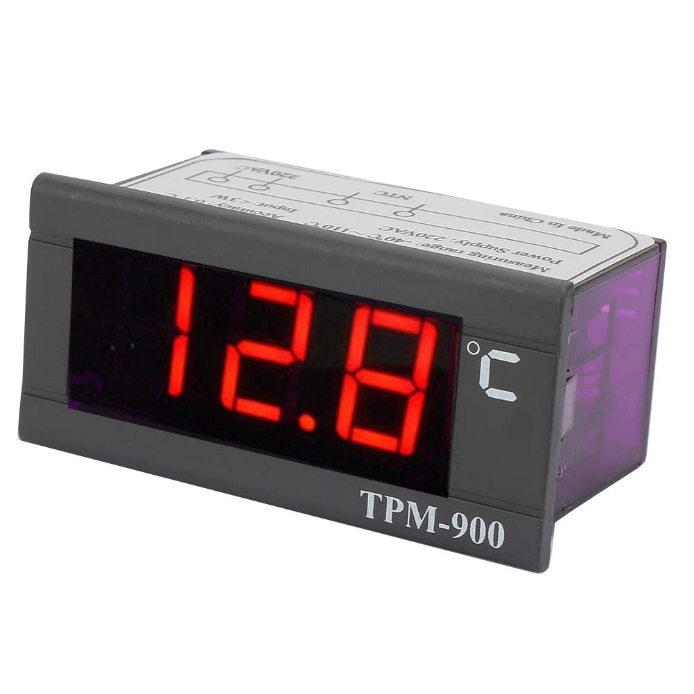 Digitaler Temperaturregler, Digitaler Thermostat Temperaturregler, TPM-900 220 V digitaler Temperaturregler LED Panel Messgerät mit Sensor Thermostat Controller für Aquarium Inkubator von Fyearfly