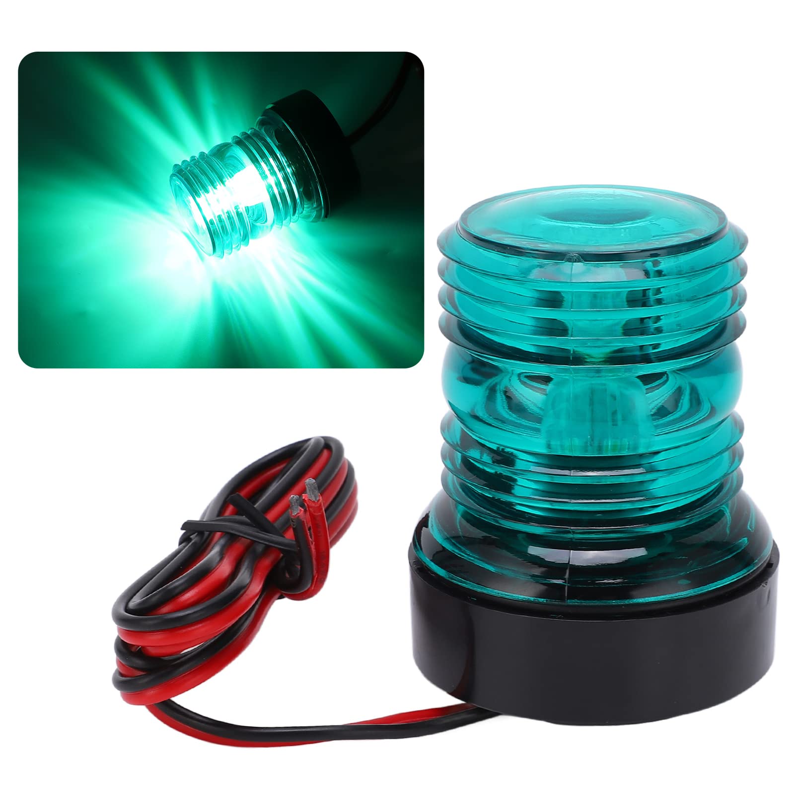 Fyearfly Navigationslicht für Boote,12V-24V LED Bootslichter Bug Und Hecklicht Grün Ankerlicht,360 ° Rundum Signallichter Bootsnavigationslicht wird häufig in Schiffen Yachten usw von Fyearfly