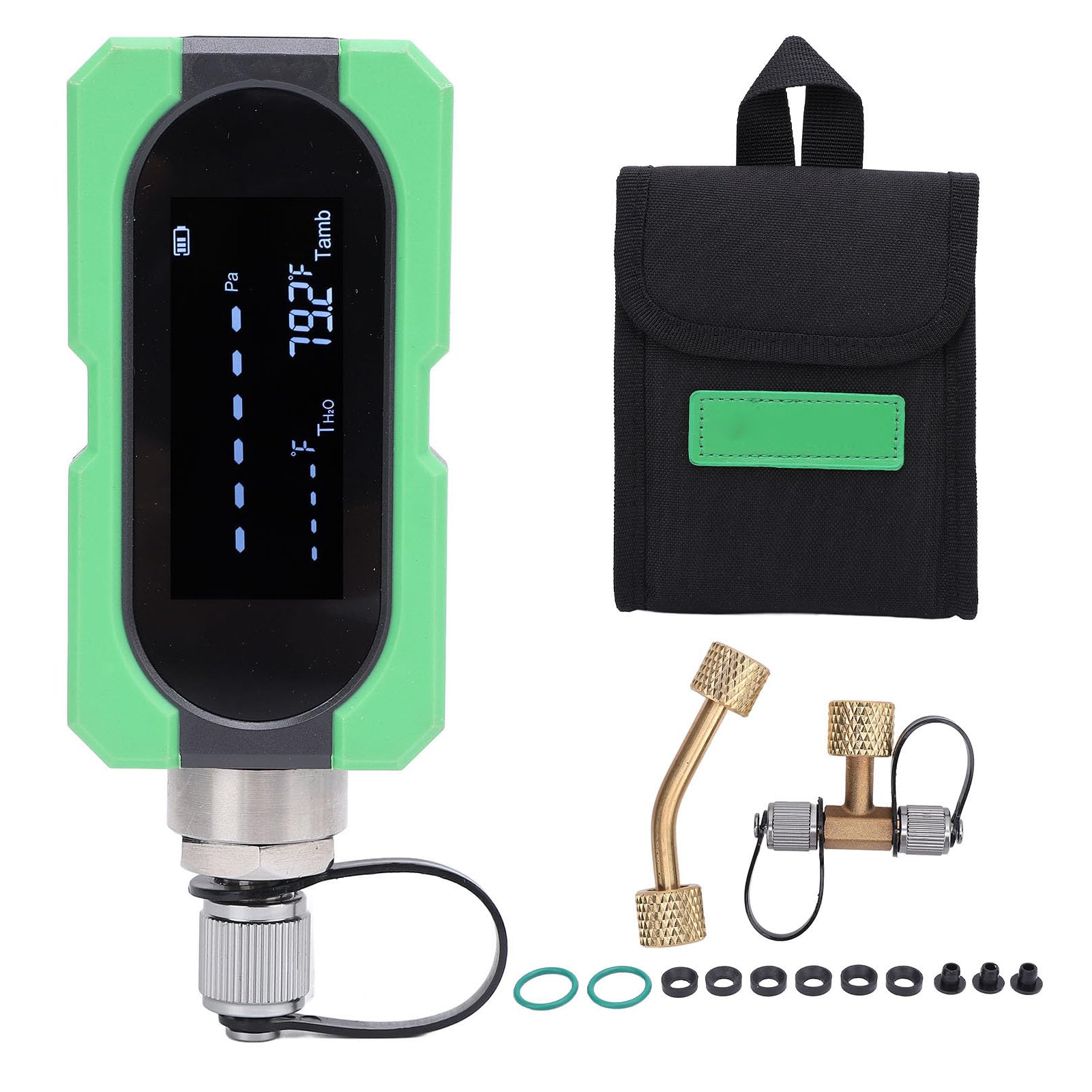 Fyearfly Tragbares Vakuummessgerät, 0-19000 Mikronen Digitaler Vakuummesser HLK-Mikron-Tester Elektronisches Mikron-Testinstrument für die Industrielle Produktion von Fyearfly