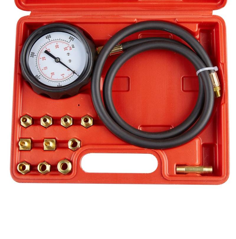 Fyuasto 12Pcs Öl Manometer Getriebe Flüssigkeit Diagnose Tester Toolbox 0-500psi Getriebe Manometer Kit von Fyuasto