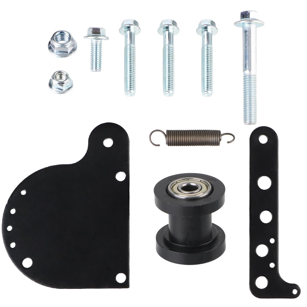 Fyuasto Kit Elektrisches Fahrrad Schwarz Kompatibel Geeignet für 49cc 66cc 80cc 2-Takt Motor Elektrisches Fahrrad Frühling Ladekette Spanner Kettenspanner Kit von Fyuasto