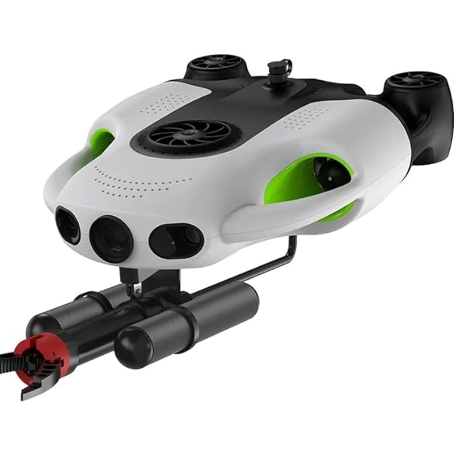 BW Space Pro Max 150M Underwater Electric Drone with Gripper Claw Diving Fish Finder 4K Underwater Camera ROV Robot Drone (Orange) (White) von G Camolech