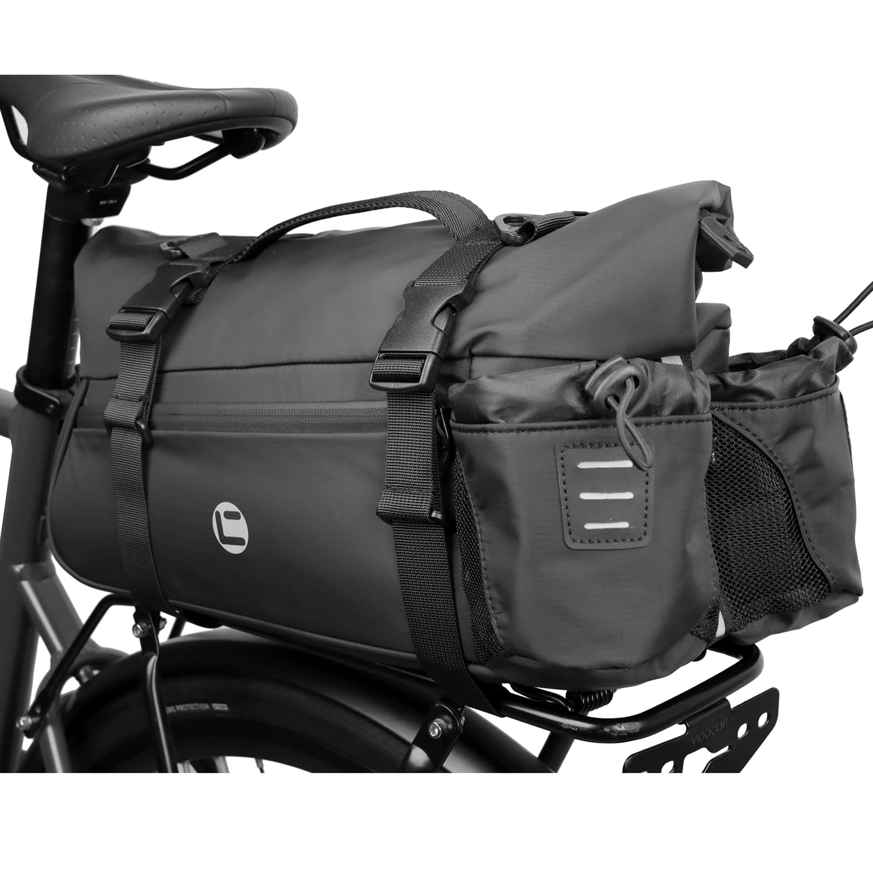 G-raphy 3 IN 1 Fahrrad Gepäcktasche Wasserbeständige 10L Radfahren Rücksitz Gepäckträger Fahrradtasche Multifunktionaler Kofferraum Taschen Mehrzweck Daypack EIN Gurt Schultertasche von G-raphy