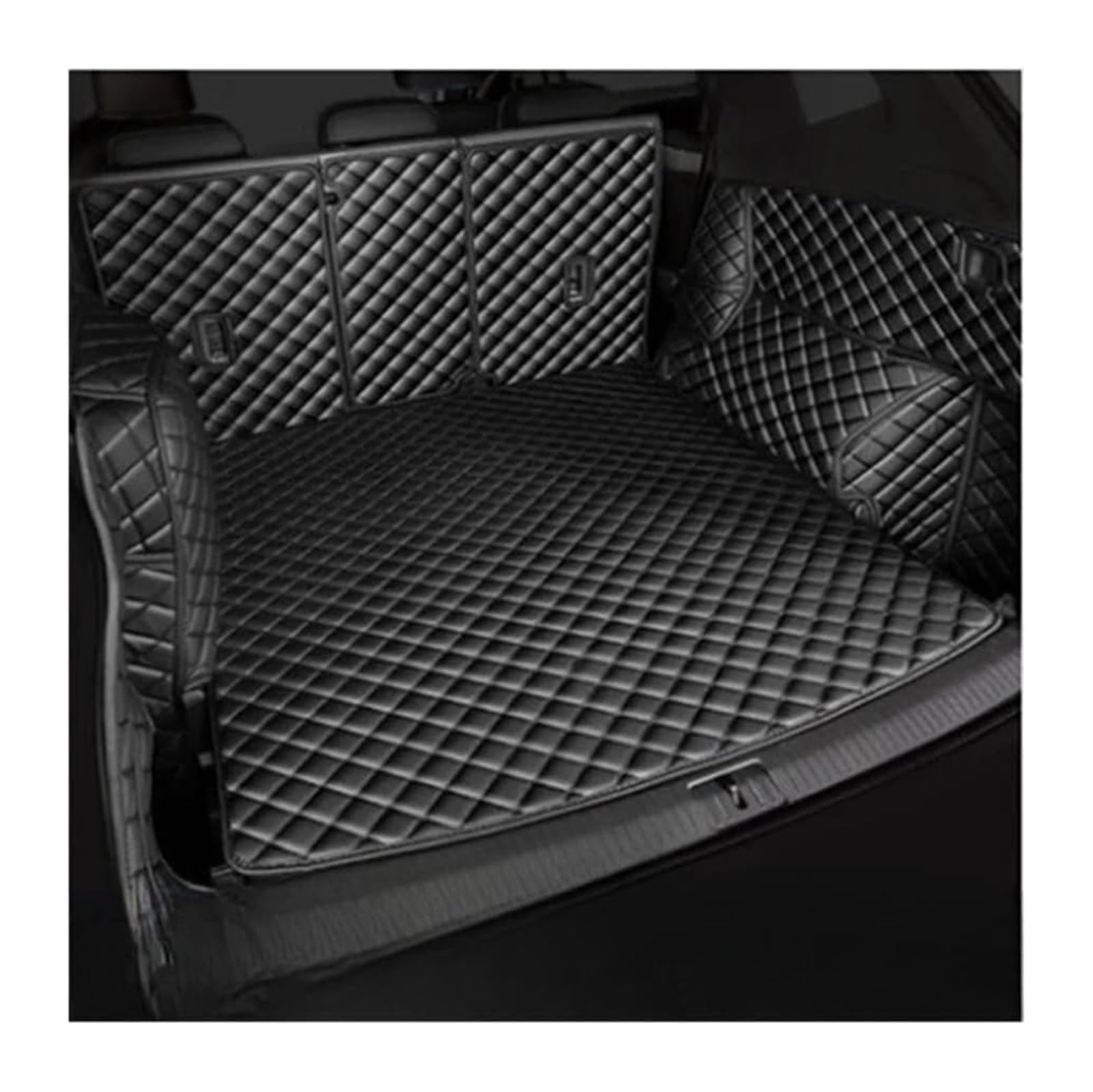 Auto All Inclusive Kofferraummatte Für Hyundai Für Sonata 2010-2020 Hinten Stamm Boden Mat Tray Boot Liner Schutz Innen Auto Stamm Matten(Black) von GABFDLZ