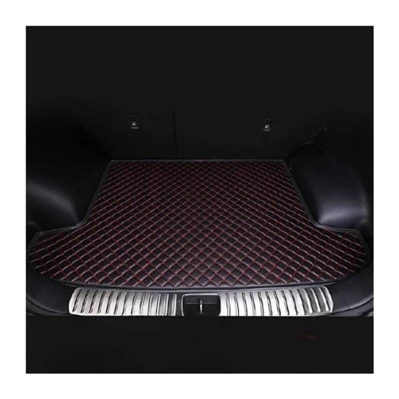 Auto All Inclusive Kofferraummatte Für Hyundai Für Sonata Für 10th 2015-2018 Hinten Stamm Boden Mat Tray Teppich Boot Liner Schutz Innen Auto Stamm Matten(Black red) von GABFDLZ