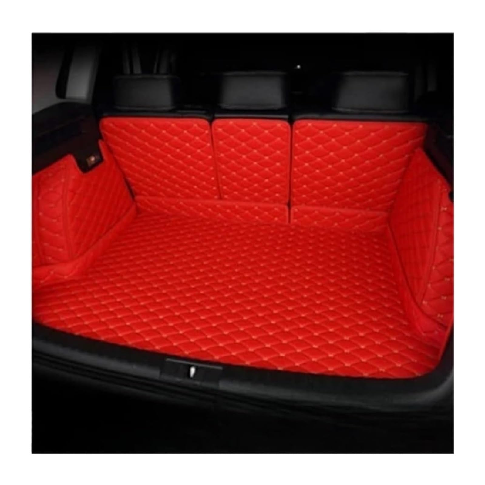 Auto All Inclusive Kofferraummatte Für Hyundai Für Sonata Für 8th 2010-2015 Hinten Stamm Boden Mat Tray Boot Liner Auto Boot Schutz Innen Auto Stamm Matten(Red) von GABFDLZ