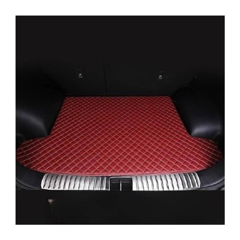 Auto All Inclusive Kofferraummatte Für Peugeot Für 5008 2017-2019 Hinten Stamm Boden Mat Tray Teppich Kofferraum Liner Auto Kofferraum Schutz Innen Auto Stamm Matten(Wine red) von GABFDLZ