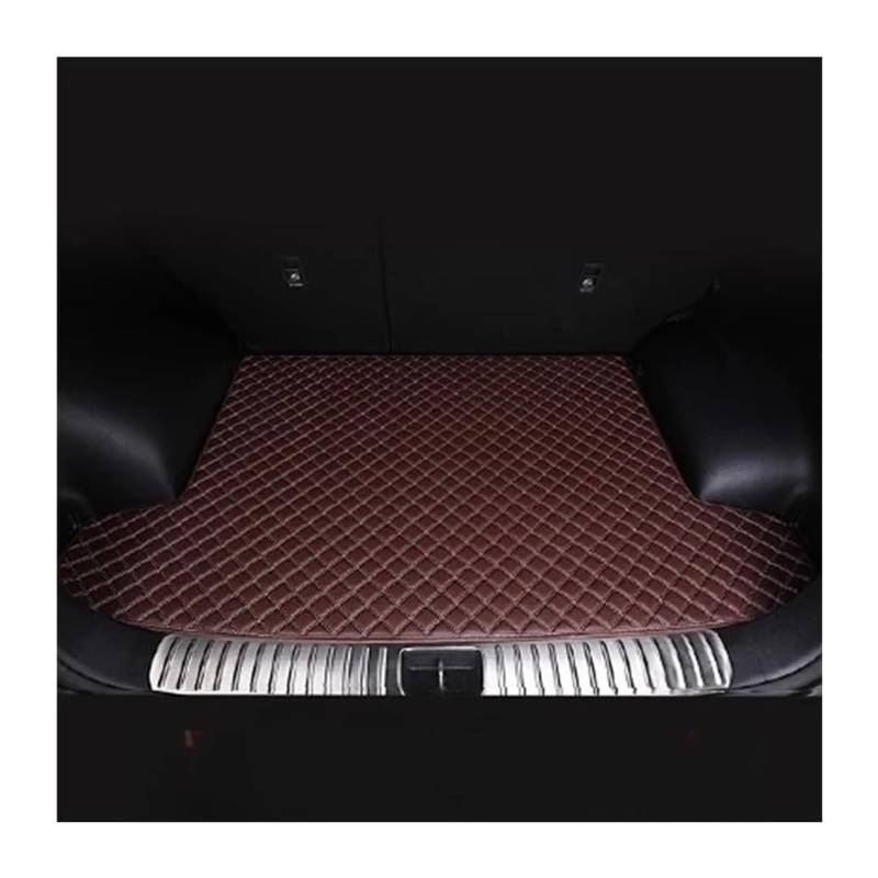 Auto All Inclusive Kofferraummatte Für Peugeot Für 5008 2017-2020 Hinten Stamm Boden Mat Tray Teppich Boot Liner Auto Boot Schutz Innen Auto Stamm Matten(Brown) von GABFDLZ