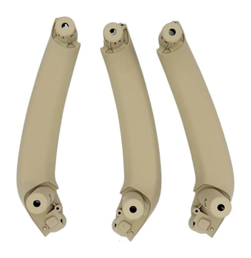 Auto Innen TüRgriff Für B&MW X3 X4 F25 F26 2010–2017 LHD RHD Auto Links Vorne Innentürgriff Panel Pull Trim Cover Zubehör(Lhd 3pcs Set Beige) von GABFDLZ