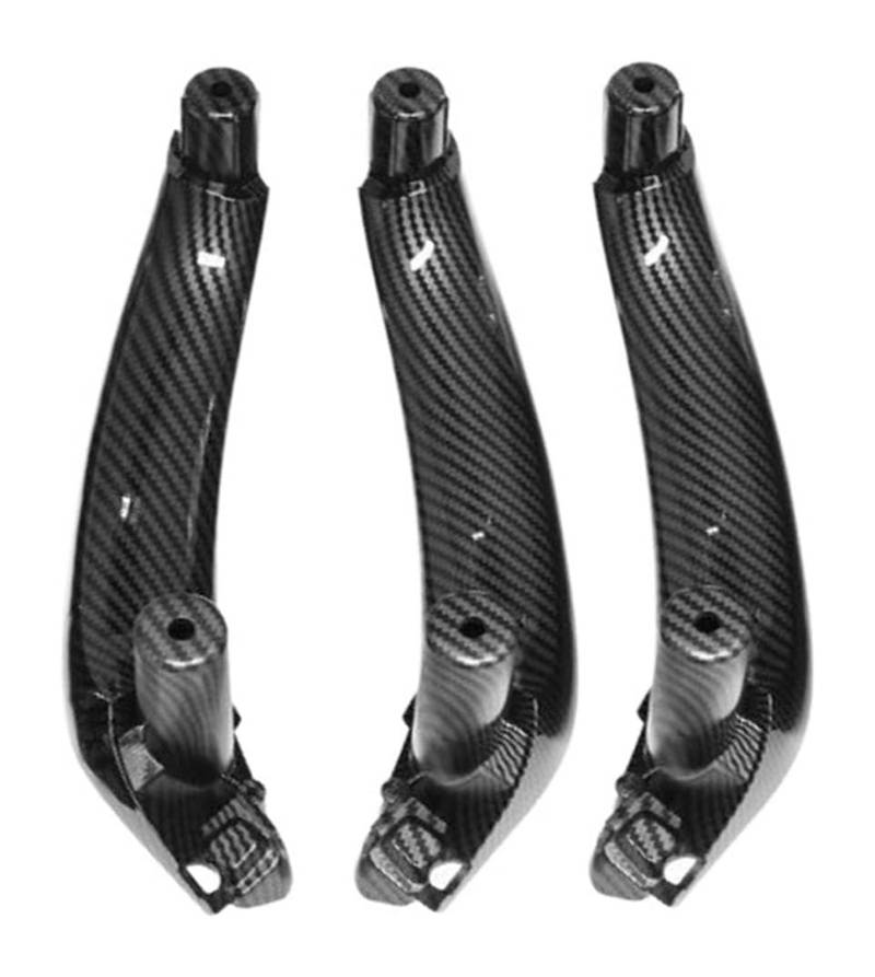 Auto Innen TüRgriff Für B&MW X3 X4 F25 F26 2010–2017 LHD RHD Auto Links Vorne Innentürgriff Panel Pull Trim Cover Zubehör(Lhd 3pcs Set Carbon) von GABFDLZ