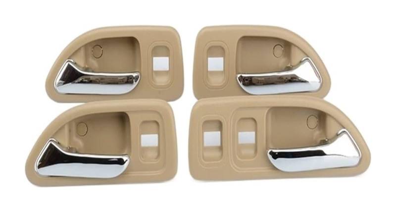 Auto Innen TüRgriff Für Land ROver Für Discovery 3 LR3 2004-2009 ABS Vorne Hinten Türgriff Lagerung Box Zubehör Innere Tür Pull Griff Trim(Beige,4PCS) von GABFDLZ