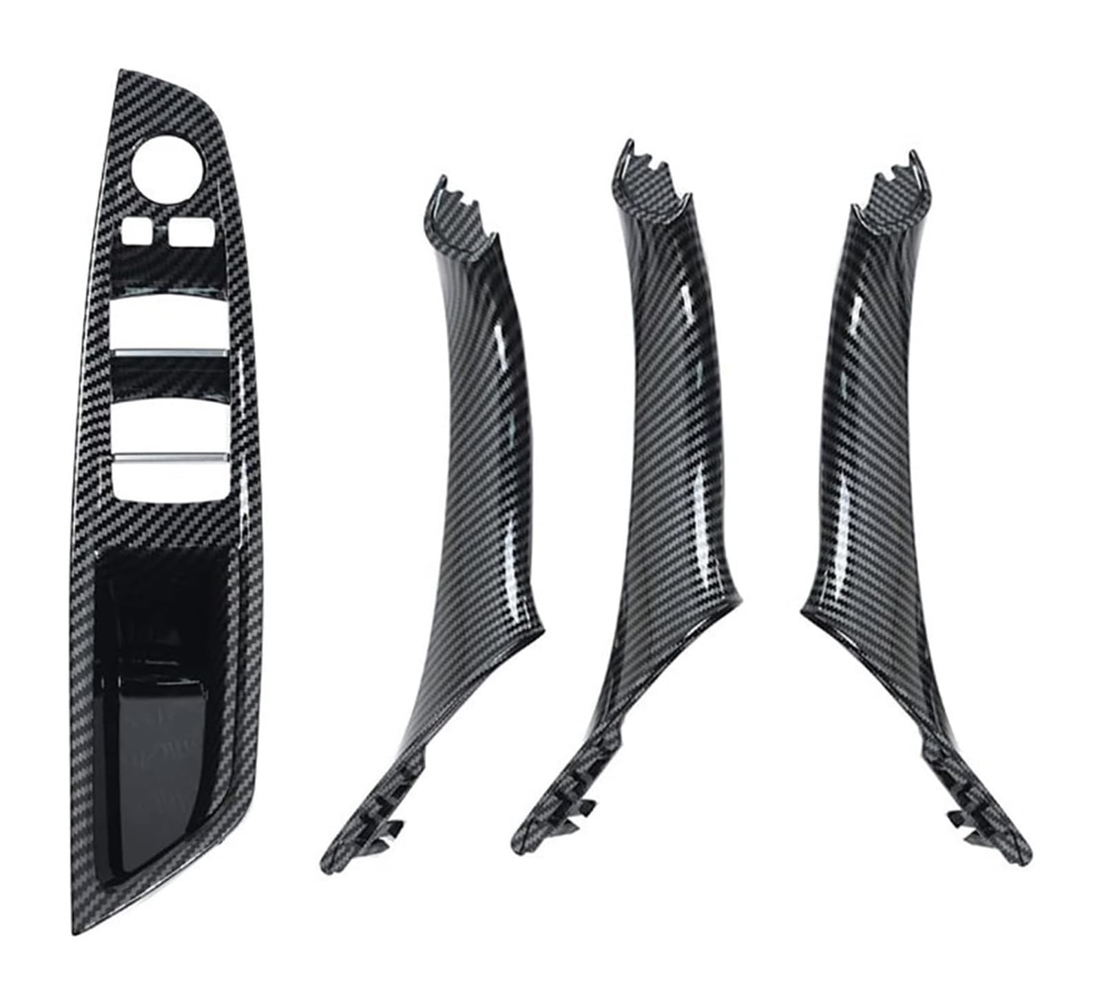 Auto Innen TüRgriff Für VW Für P&assat B5 1998-2005 Vorne Hinten Links Rechts Innere Türgriff Panel Pull Abdeckung Innere Tür Pull Griff Trim(Carbonfiber Lhd 4pcs) von GABFDLZ