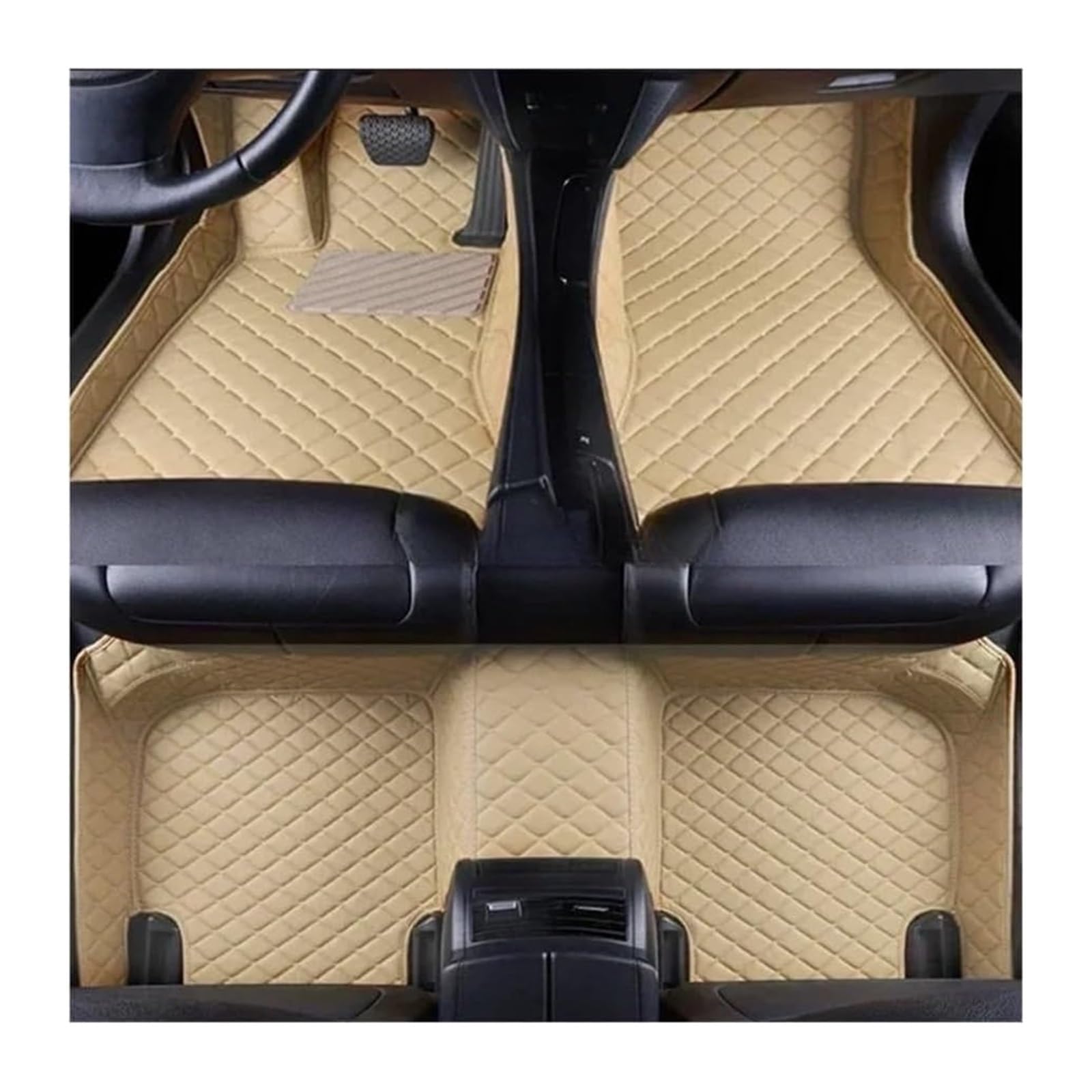 Autoteppich Antirutschmatten Für Benz Für A-Klasse Für W169 2009-2012 LHD 5 Sitze Innenausstattung Fußmatten Teppiche Auto-Fußmatten(Beige) von GABFDLZ