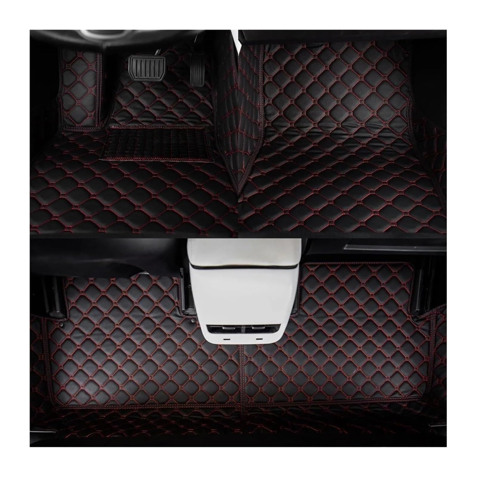 Autoteppich Antirutschmatten Für Benz Für GL450 5 Sitze 2007-2012 Auto Matte Auto Fußmatten Auto Fußmatten Teppiche(Black-red) von GABFDLZ