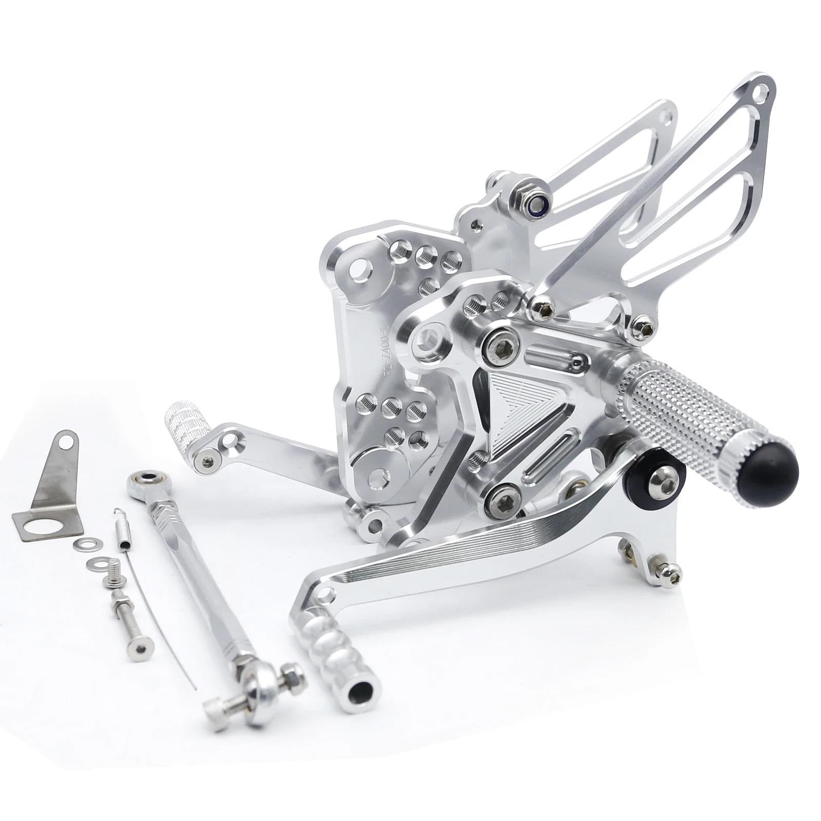 Moto Fußrasten Fußrasten Für Kawasaki Ninja 400 Z400 2018 2019 2020 2021 Motorrad Fußrastenanlage Fußstütze Fußrasten CNC Aluminium Pedal(Silber) von GABFDLZ