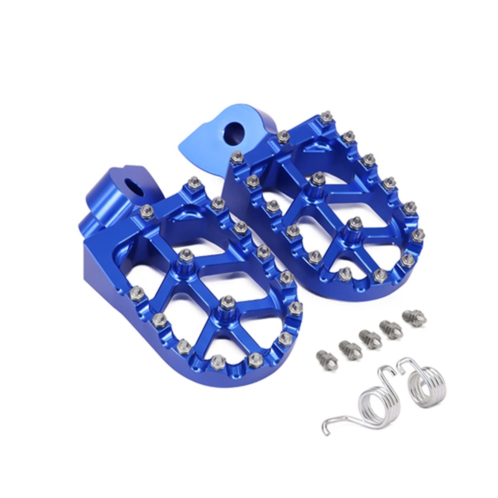 Moto Fußrasten Fußrasten Für YZ 65 85 125 250 125X 250X 250FX 450FX Für WR 250F 450F Für YZF Für WRF 250 450 Motorrad CNC Fußrasten Fußrastenpedale Fußstütze(Blau) von GABFDLZ