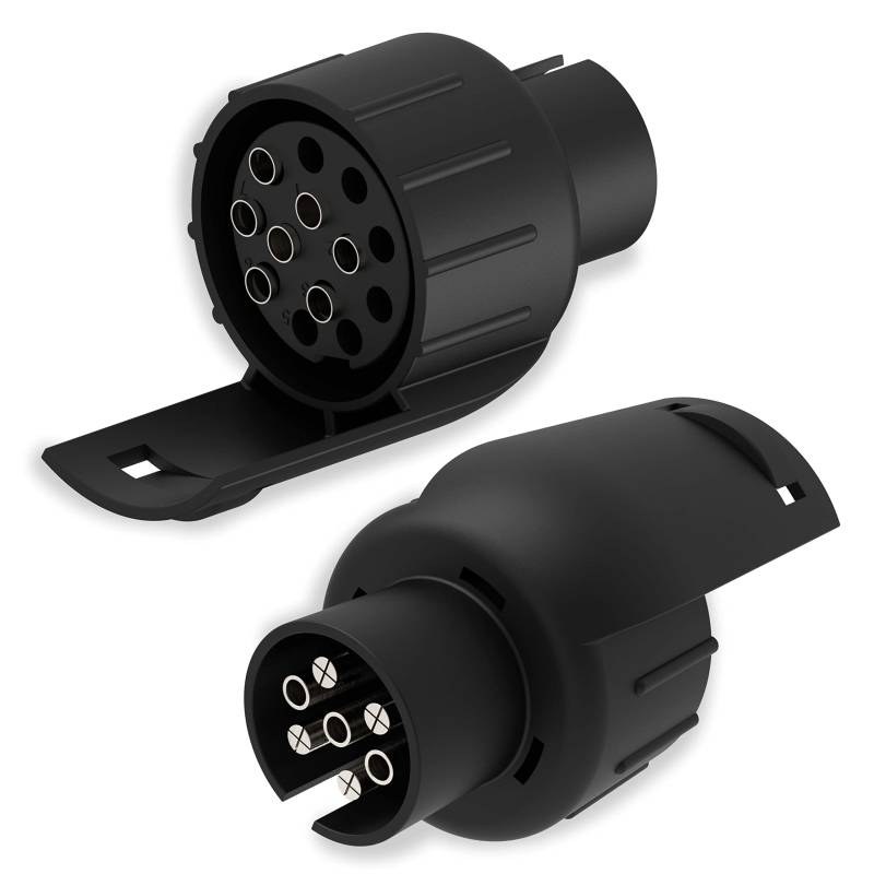 GADLANE Adapter Anhänger 7 auf 13 Polig - Wasserdichter Anhänger Stecker Adapter für Wohnwagen, Anhänger, LKW und Fahrradträger - Anhänger Adapter mit Kompaktem Design von GADLANE