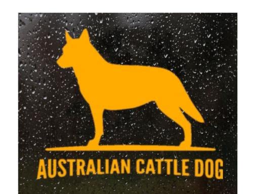 GAETOYEN Autoaufkleber Hund Personalisiert 15 cm Persönlichkeit Australian Cattle Dog Vinyl Auto Aufkleber Reflektierende wasserdichte Wasserdicht Abnehmbare Aufkleber Selbstklebende Auto AUT von GAETOYEN