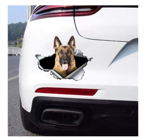 GAETOYEN Autoaufkleber Hund Personalisiert 17 cm Selbstklebender 3D-Aufkleber Haustier Hund Deutscher Schäferhund Autoaufkleber wasserdichte Autodekore Auf Stoßstange Heckscheibe Trolley Css1 von GAETOYEN