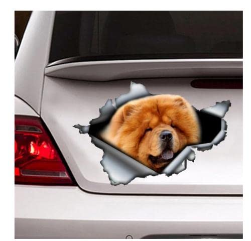 GAETOYEN Autoaufkleber Hund Personalisiert 21Cm（8.6 Inches） Roter Chow-Chow-Aufkleber, Autodekoration, Roter Chow-Chow-Aufkleber, Hundeaufkleber, Hundeaufkleber(def1m3983) von GAETOYEN