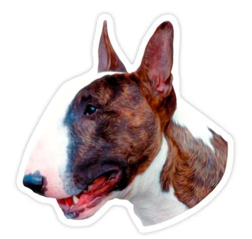 GAETOYEN Autoaufkleber Lustig Hund 18Cm(7.08in) PVC-Aufkleber, Englischer Bullterrier, Hund, Autoaufkleber, Wasserdicht, Auf Stoßstange, Heckscheibe, Laptop, Kühlschrank, Toilette von GAETOYEN