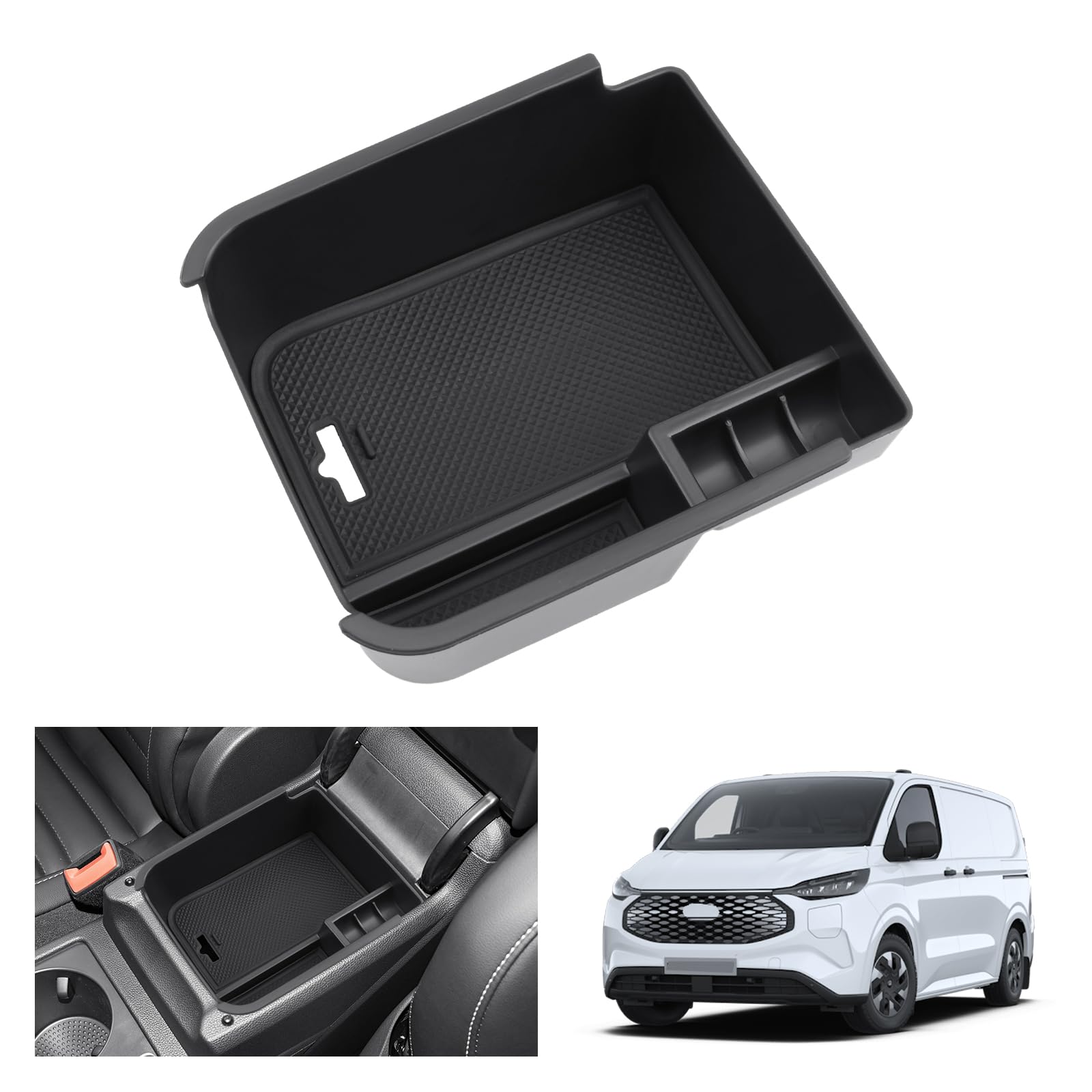 GAFAT Kompatibel mit 2022-2024 Ford Tourneo Custom | V.W Caddy 5/ Touran 2 5T 2016-2024 Mittelkonsole Aufbewahrungsbox, Armlehne Organizer Ablagen, Kompatibel mit VW Caddy 5 VW Touran 5T von GAFAT