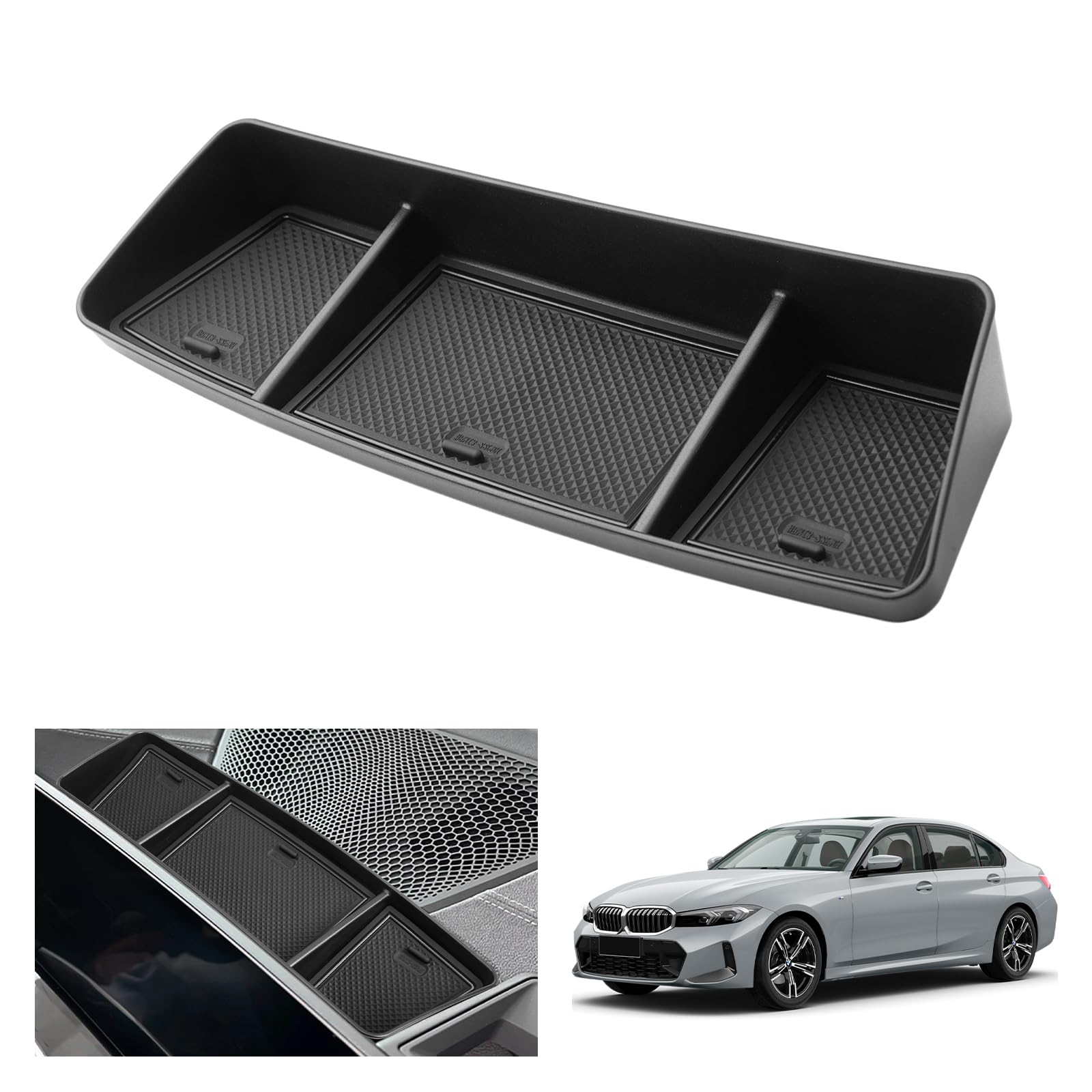 GAFAT Kompatibel mit BMW 3er G20 G21 i3 G28 2023 2024 2025 /4er G22 i4 G26 12,3 Zoll Mittelkonsole Aufbewahrungsbox, Hinter dem Bildschirm Ablagen Organizer für 12,3" Curved Display von GAFAT