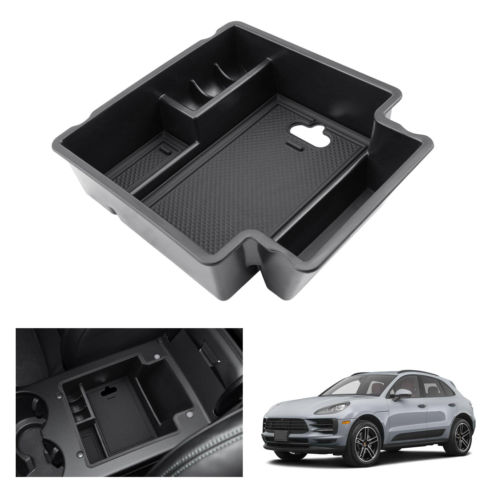 GAFAT Kompatibel mit Porsche Mαcαn 2015-2023 2024 Mittelkonsole Aufbewahrungsbox, für Mαcαn Bj.2014 Armlehne Organizer Tray Handschuhfach, Mαcαn Zubehör von GAFAT