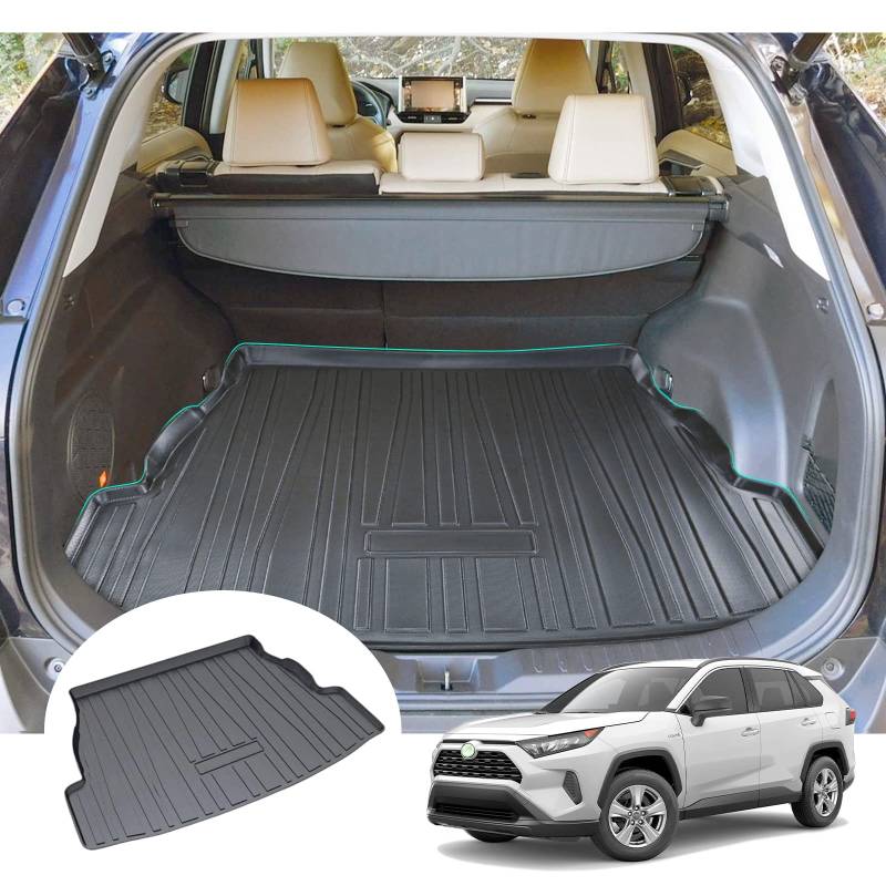 GAFAT 2019-2024 2025 Toyotα RAV4 XA50 / Hybrid Kofferraummatte, RAV4 Kofferraumwanne RAV4 2023 Matten TPO Original 3D Scanner, Kompatibel mit Toyota RAV4 Zubehör von GAFAT