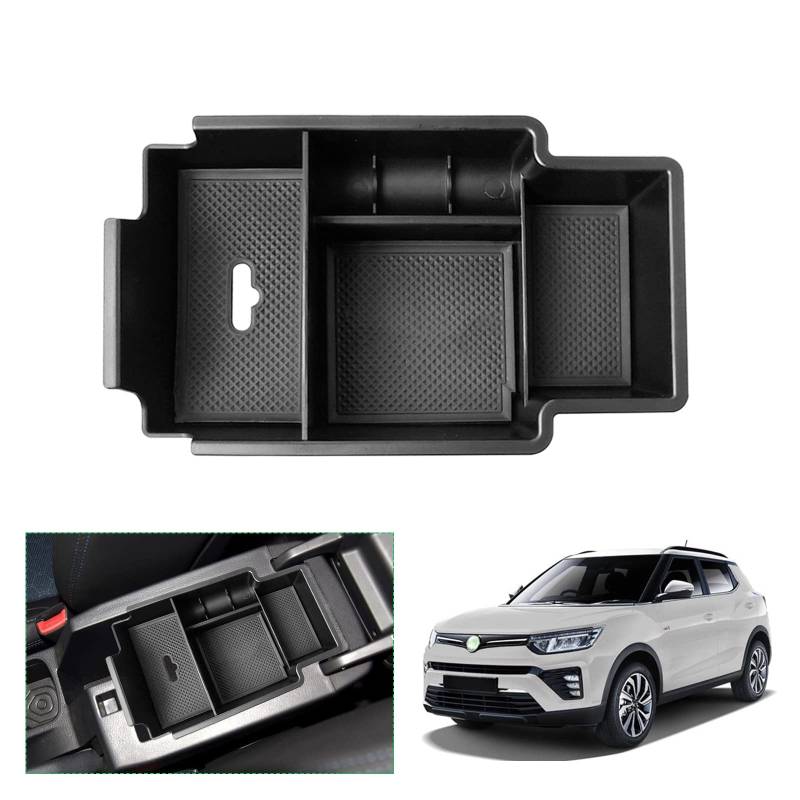 GAFAT SsangYong Tivoli 2015-2023 2024 Mittelkonsole Aufbewahrungsbox, Tivoli 2020 Armlehne Organizer Tray Handschuhfach, Tivoli Zubehör von GAFAT