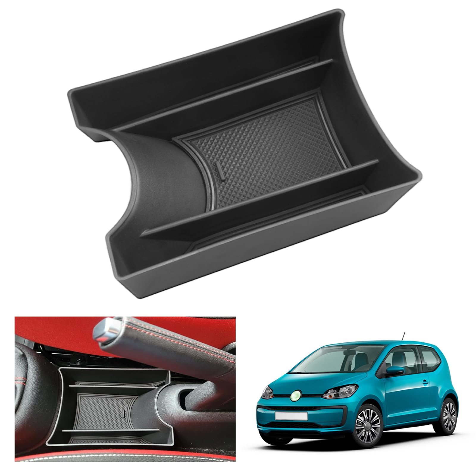 GAFAT V W UP GTI/Seat MII/Skod-a Citigo 2013-2023 Mittelkonsole Aufbewahrungsbox, Organizer Tray Handschuhfach Unten die Mittelkonsole, Kompatibel mit VW UP Zubehör von GAFAT