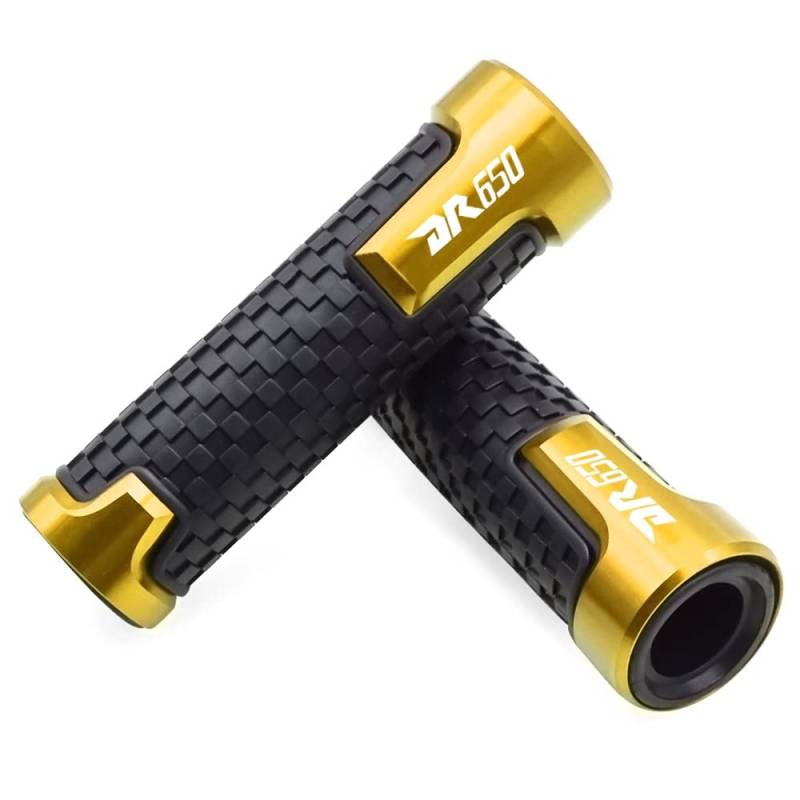 GAFITSEP Replacement Replacement for Suzu Ki DR650S/DR650SE 1994-2010 DR650 DR 650S/SE Motorrad 7/8" 22mm Aluminium Anti-Rutsch Lenker Lenker Handgriffe Griffleiste Griffe(Gold) von GAFITSEP