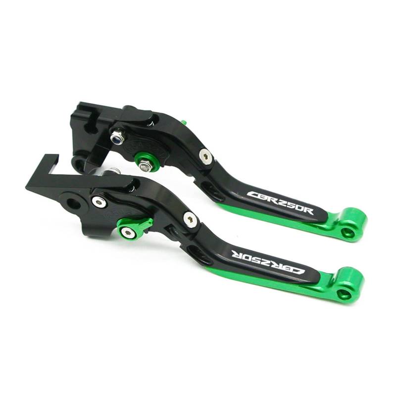 GAFITSEP Replacement for Hon Da CBR 250 R CBR 250R CBR250R 2011-2013 Motorrad Verstellbare Faltbare Bremskupplungshebel Klappbarer Ausziehbarer Griffgriff Griffleiste Griffe(BlackBlackGreen) von GAFITSEP