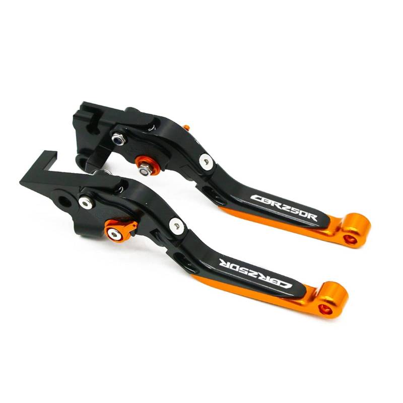 GAFITSEP Replacement for Hon Da CBR 250 R CBR 250R CBR250R 2011-2013 Motorrad Verstellbare Faltbare Bremskupplungshebel Klappbarer Ausziehbarer Griffgriff Griffleiste Griffe(BlackBlackOrange) von GAFITSEP