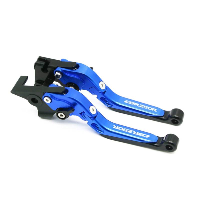 GAFITSEP Replacement for Hon Da CBR 250 R CBR 250R CBR250R 2011-2013 Motorrad Verstellbare Faltbare Bremskupplungshebel Klappbarer Ausziehbarer Griffgriff Motorradbremse(BlueBlueBlack) von GAFITSEP