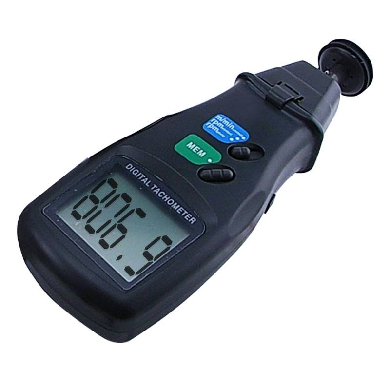 Professioneller Digitaler Drehzahlmesser Kontakt & Berührungsloser Laser Drehzahlmesser LCD Display 2.5RPM ~ 99.999RPM von GAIN EXPRESS