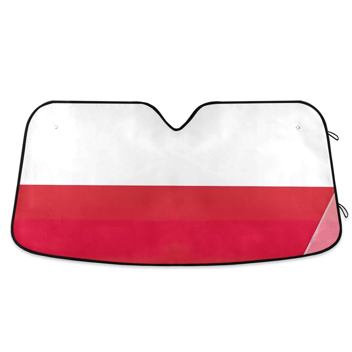 Auto-Sonnenschutz mit polnischer Flagge für Windschutzscheibe, für Autofenster, 144 x 80 cm von GAIREG