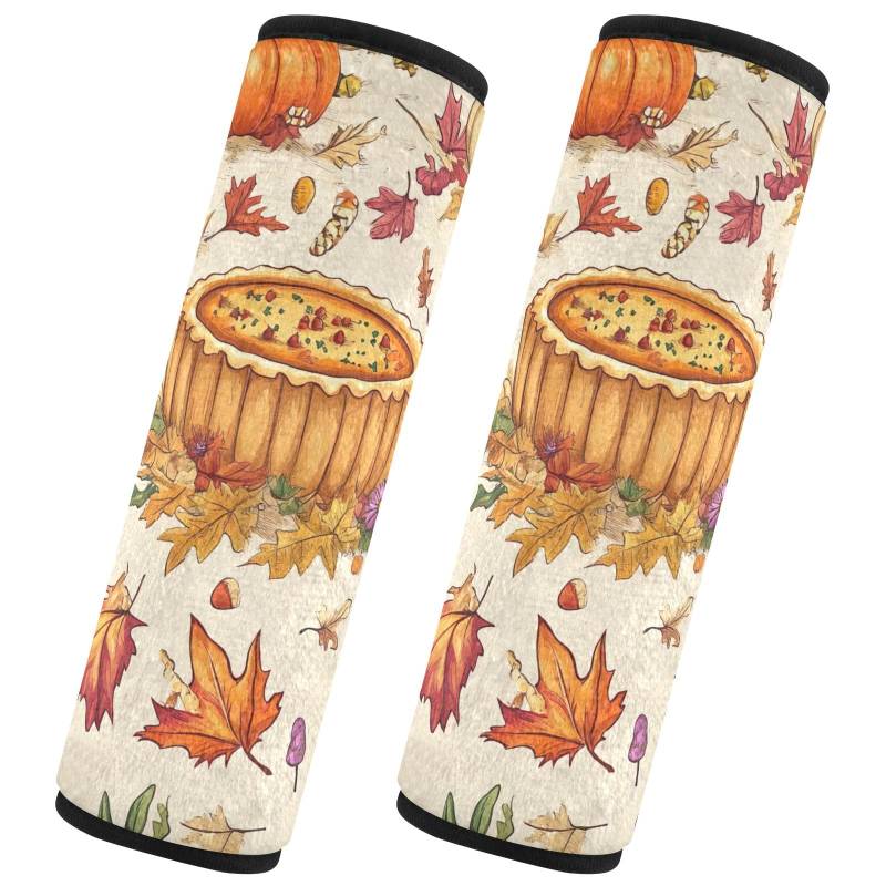 GAIREG Thanksgiving Pie Pumpkin Soft Seatbelt Covers Women Car Seat Strap Pad von GAIREG