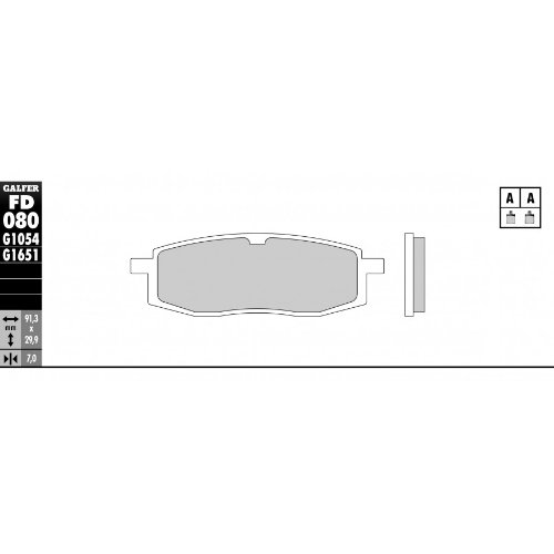 Galfer Bremsbeläge vorne Standard - Yamaha YZ 125 250 von GALFER
