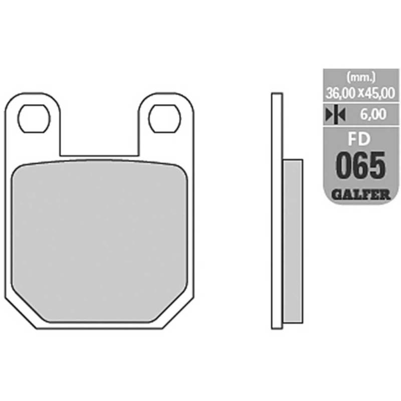 Galfer Bremsbelag FD065 Organisch FD065-G1054 KBA FD065-G1054 8400160000650 von GALFER