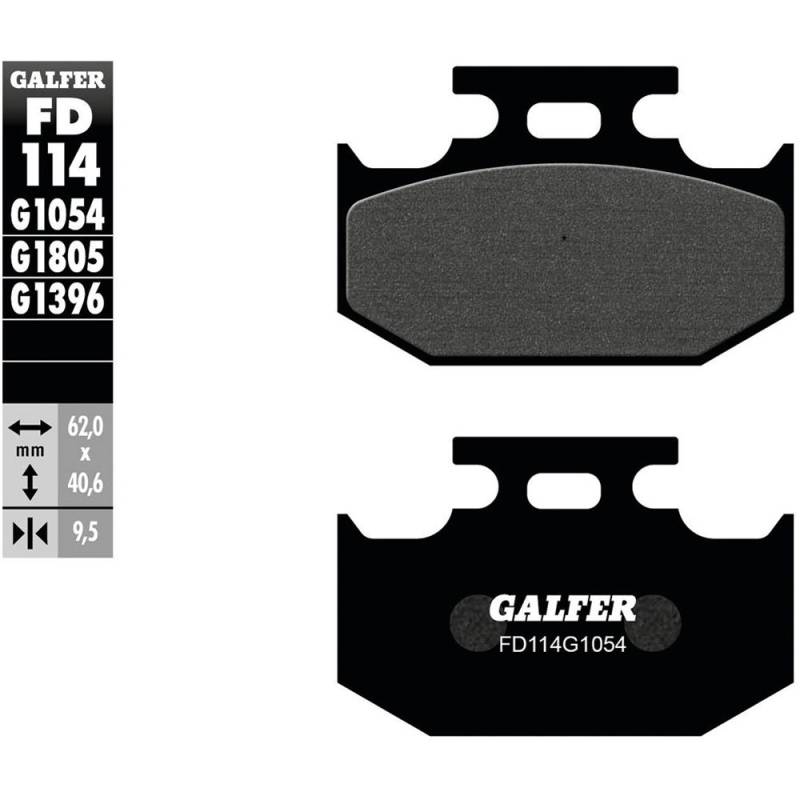 Galfer Bremsbelag FD114 Satz G1054 Organisch Std. ABE FD114-G1054 8400160001145 von GALFER