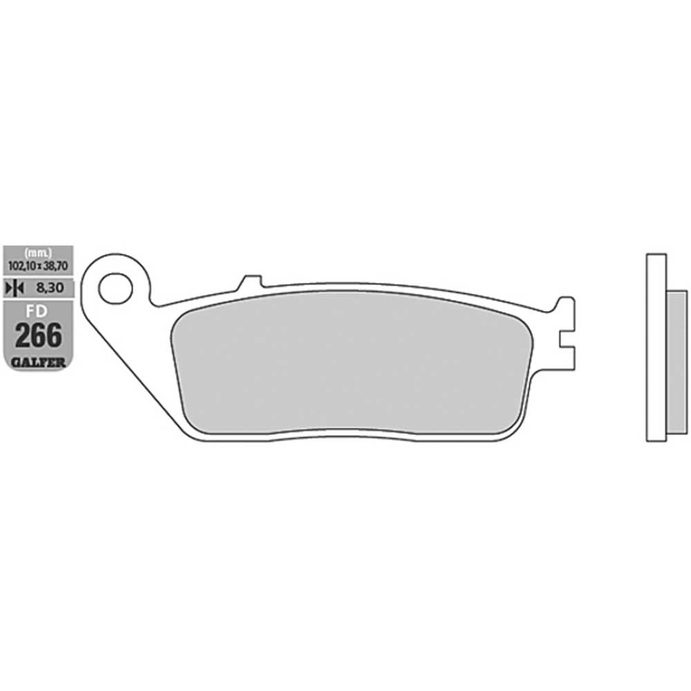 Galfer Bremsbelag FD266 Sintermetall vorn FD266-G1370 KBA -AL- FD266-G1370-AL- 8 von GALFER