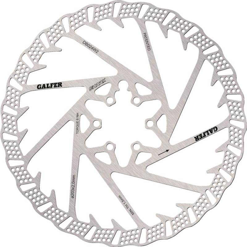 Galfer MTB-Bremsscheibe SHARK Silber Gr. 203 mm von GALFER