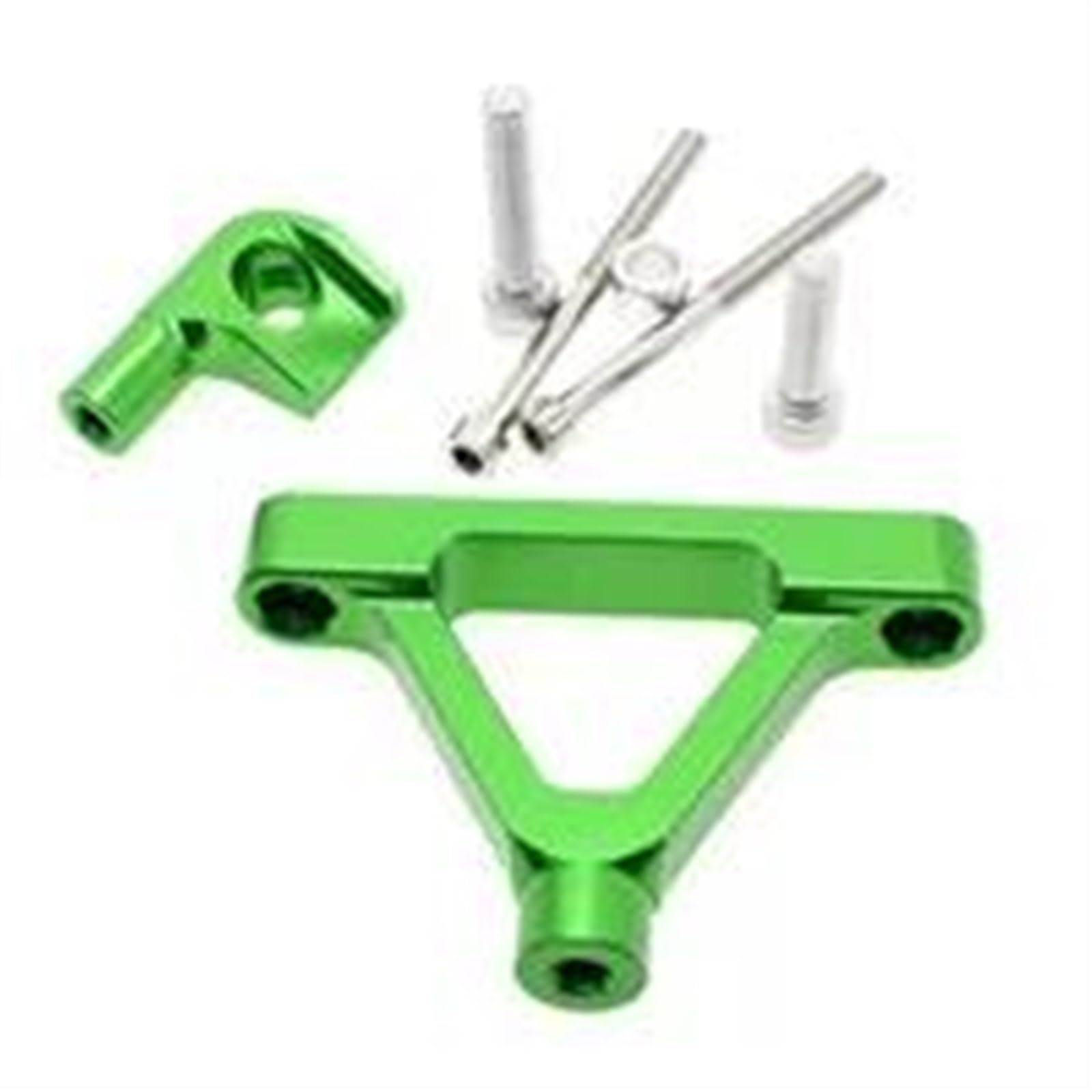 Dämpfer Lenkungsstabilisator Aluminium Motorrad Lenkung Dämpfer Stabilisator Halterung Montage Unterstützung Kit Halter Für Kawasaki Für ZX10R 2004-2005 CNC Motorräder Aluminium Dämpfer(Green) von GALSOR