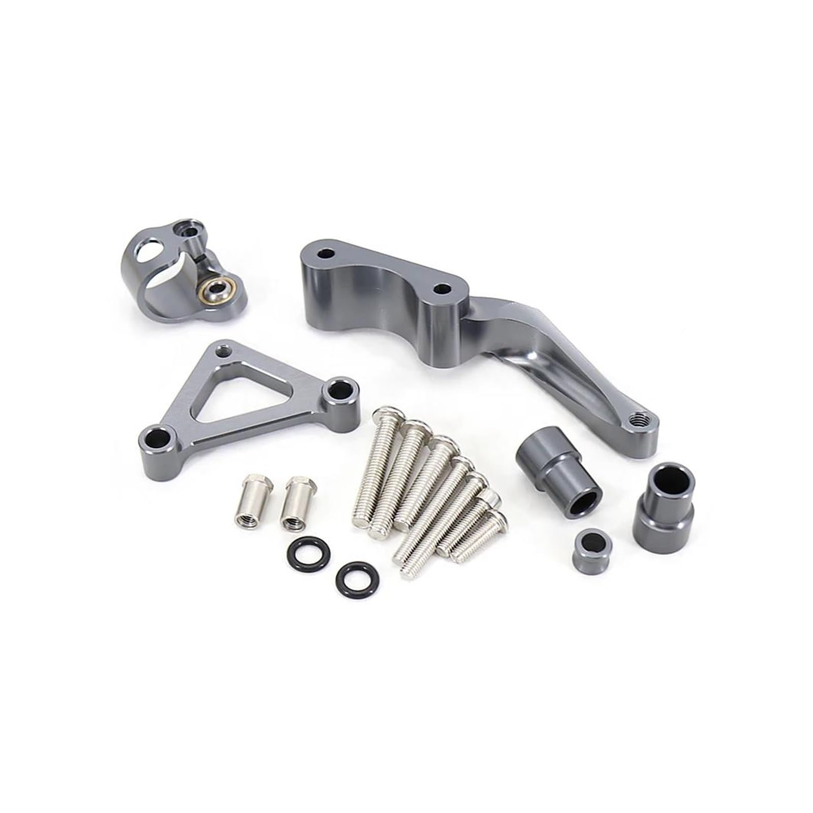 Dämpfer Lenkungsstabilisator Dämpfer Stabilisator Halterung Mount Kit Unterstützung Motorrad Lenkung Für Ducati Für Monster 696 Für Monster696 Für Ducati 696 Motorräder Aluminium Dämpfer(Dark Grey) von GALSOR