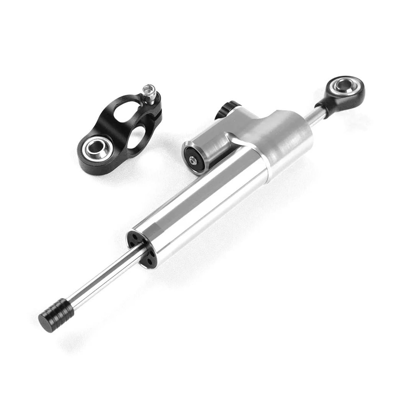 Dämpfer Lenkungsstabilisator Dämpfung Stabilisator Titan Legierung Richtungs Dämpfer Stoßdämpfer Motorrad Stabilität Universal Motorrad Lenkung Motorräder Aluminium Dämpfer(Slivery) von GALSOR