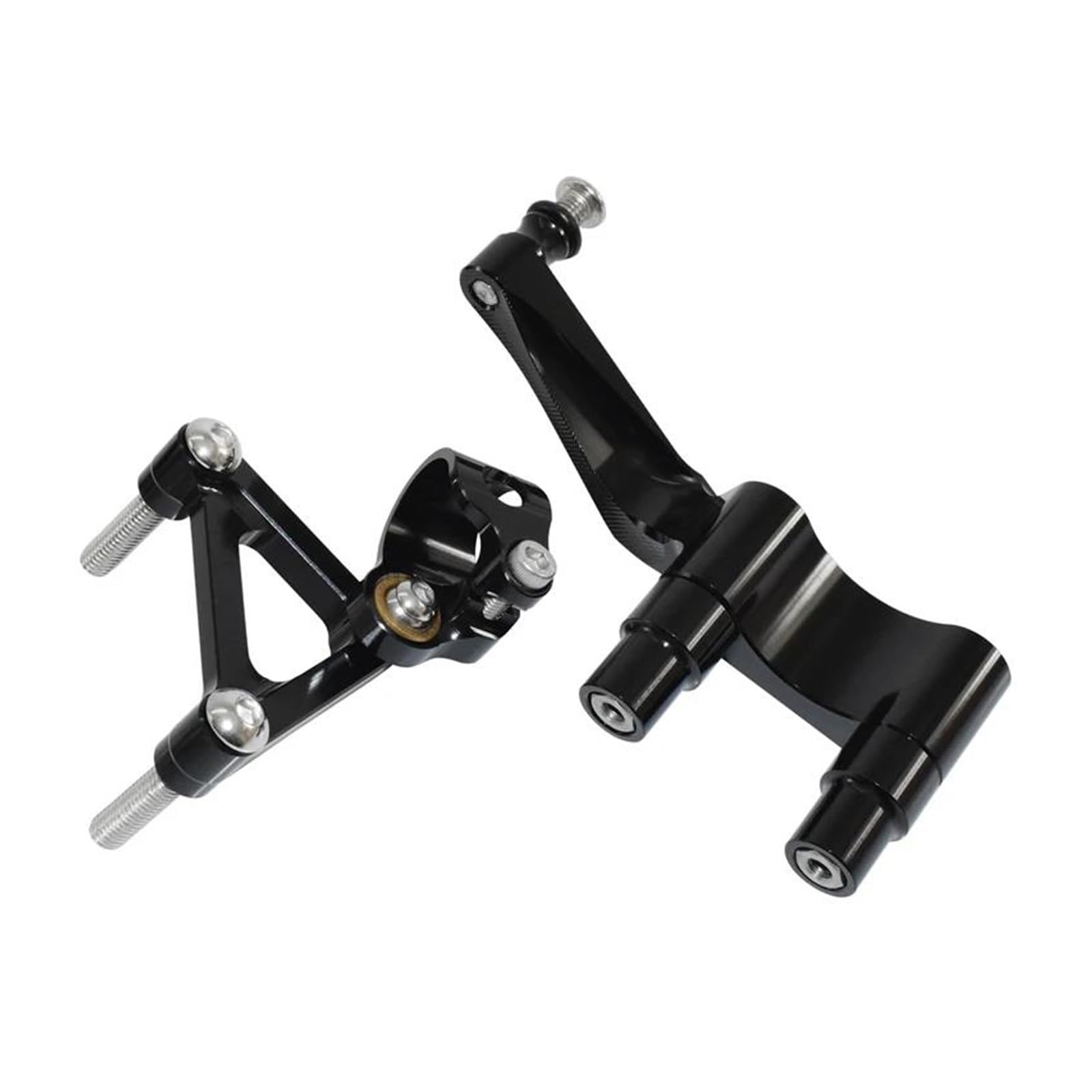 Dämpfer Lenkungsstabilisator Lenkungsdämpfer-Montagehalterung Halter Motorrad Aluminium Für Ducati Für Monster 696 795 796 Für M696 M795 M796 Motorräder Aluminium Dämpfer(Black) von GALSOR