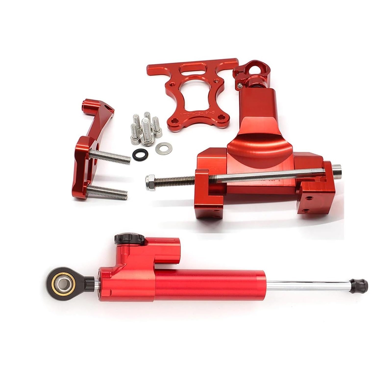 Dämpfer Lenkungsstabilisator Lenkungsdämpfer Stoßdämpfer Halterung Unterstützung Montage Kit Set FÜR MT-07 MT07 Für FZ07 FZ-07 2014-2020 Motorräder Aluminium Dämpfer(Damper n Bracket C) von GALSOR